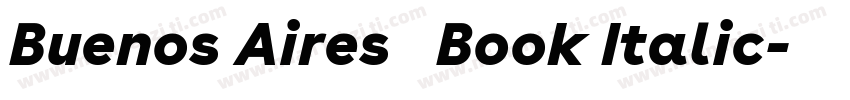 Buenos Aires   Book Italic字体转换
